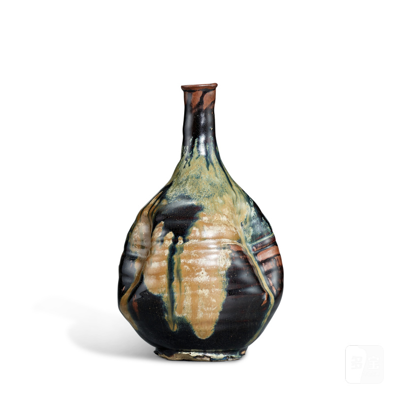 A Karatsu Korean-style vase, Japan, Edo period | 日本 江戶時期 朝鮮唐津德利花入 - 图2